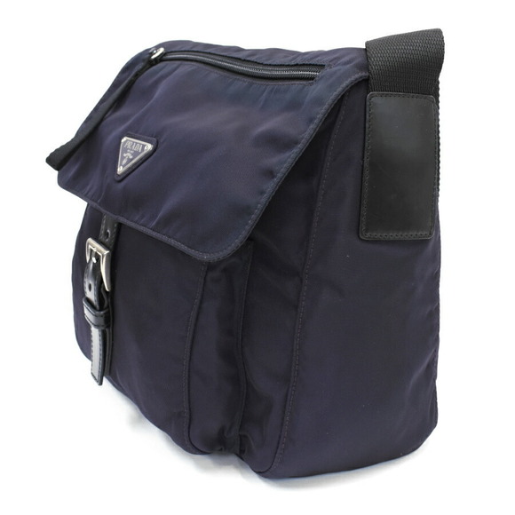 Prada Vela Nylon Crossbody Shoulder Bag Dark Navy Blue - Picture 2 of 9